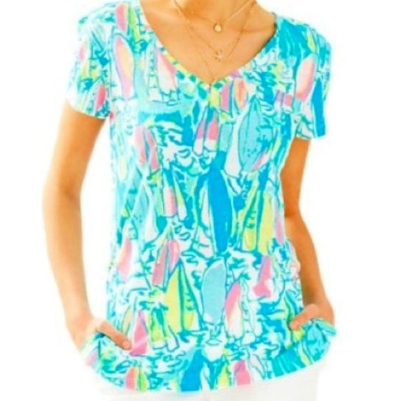 Lilly Pulitzer LARGE Beach & Bae MEREDITH Top - Picture 3 of 8